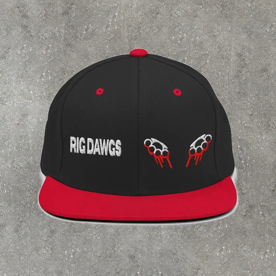 Knuckle Duster Snapback in black / red