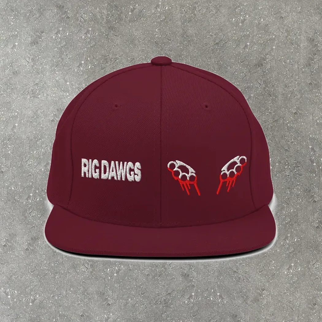 Knuckle Duster Snapback in maroon