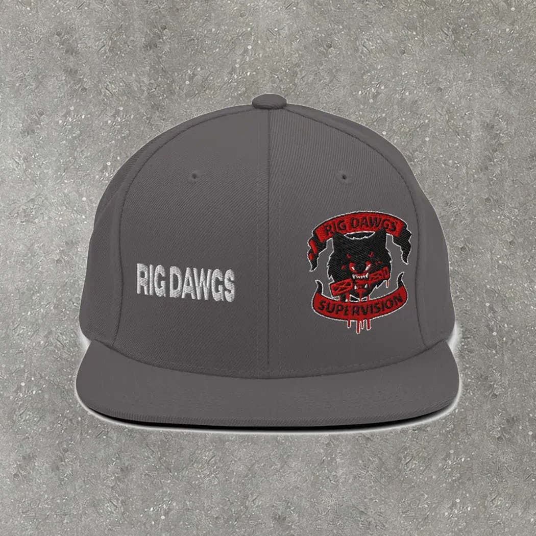 Wolf Patch Snapback in grey