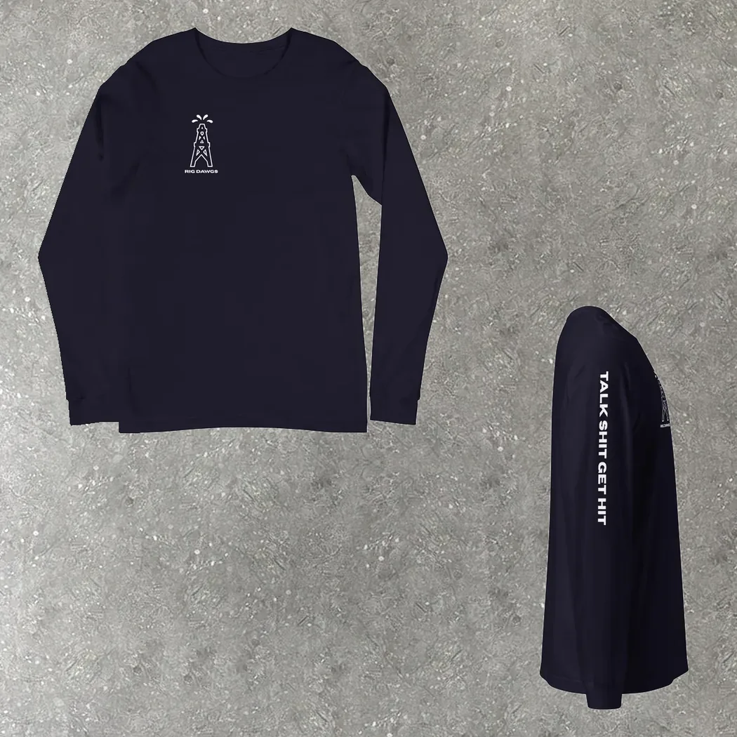 Talk Shit Get Hit Long Sleeve in navy