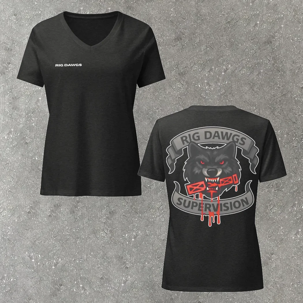 Rig Dawgs Women's V-Neck in grey