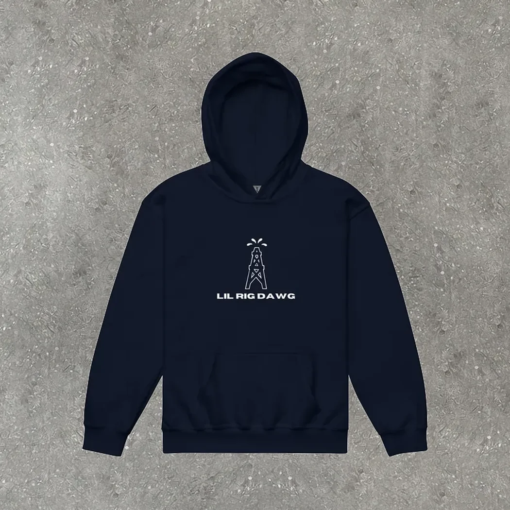 Lil Rig Dawg Youth Hoodie in navy