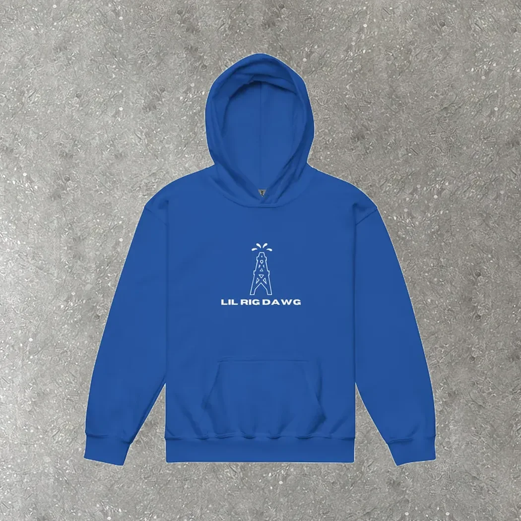 Lil Rig Dawg Youth Hoodie in royal blue