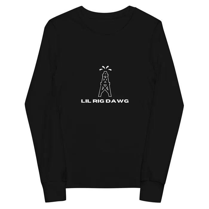 Lil Rig Dawg Youth Long Sleeve in black