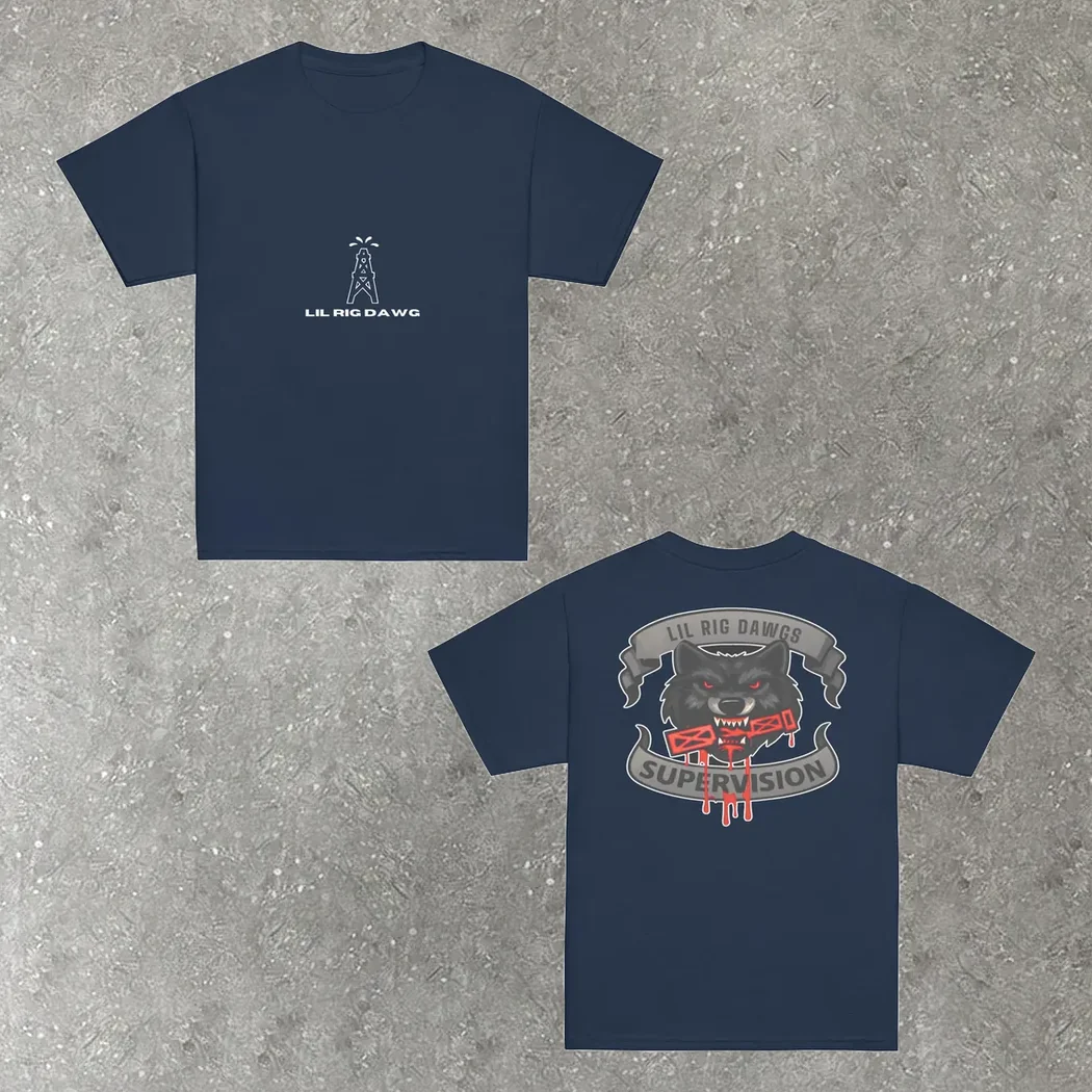 Lil Rig Dawg Youth Tee in navy